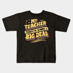 Retro Motivational Teacher Student T-Shirt Funny Student Tee Kids T-Shirt